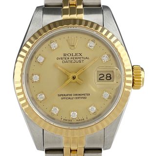 ロレックス(ROLEX)のロレックス デイトジャスト 10Pダイヤ 69173G 自動巻き レディース 【中古】(腕時計)