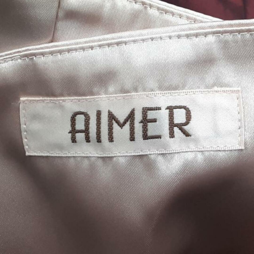 AIMER(エメ)のaimer(エメ) ドレス サイズ9 M レディース - ベージュ×ボルドー ベアトップドレス/ひざ丈 レディースのフォーマル/ドレス(その他ドレス)の商品写真