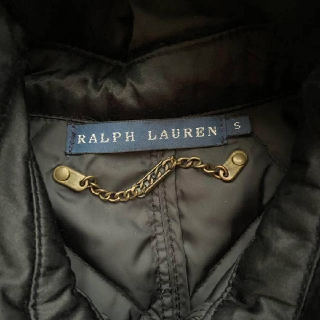 Ralph Lauren(ラルフローレン)のRalphLauren(ラルフローレン) ダウンコート サイズS レディース - 黒×ブラウン 長袖/キルティング/ジップアップ/冬 レディースのジャケット/アウター(ダウンコート)の商品写真