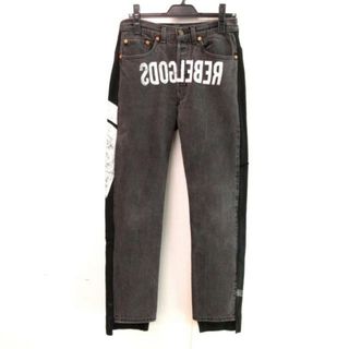 アンダーカバー(UNDERCOVER)のUNDER COVER(アンダーカバー) パンツ サイズW30L メンズ 黒×白 UNDERCOVER × Levi’s ハイブリッドデニムスウェットパンツ 綿(その他)