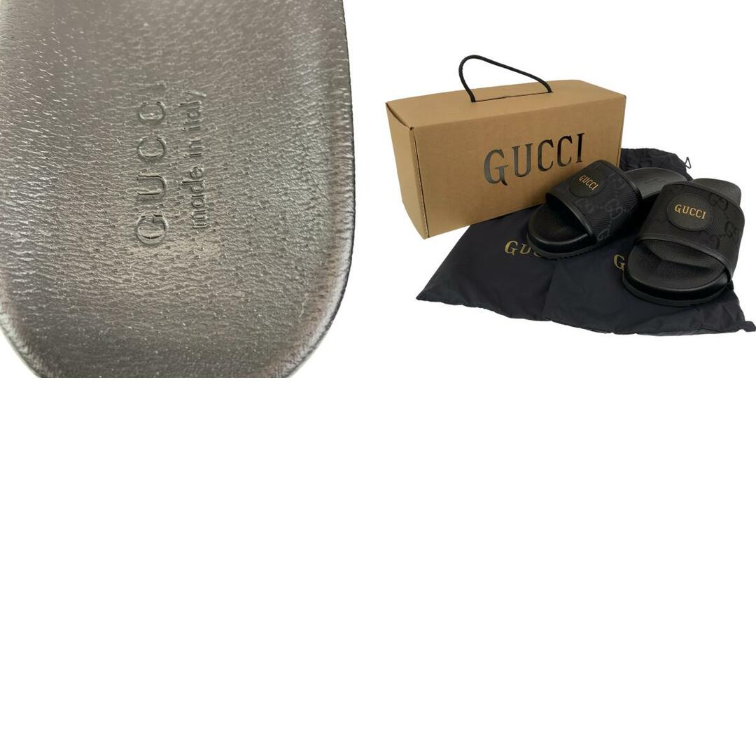 Gucci(グッチ)の新品未使用 GUCCI グッチ GG柄 スライドサンダル ブラック 黒 PVC サンダル ビーチサンダル メンズ 405481 【中古】 メンズの靴/シューズ(サンダル)の商品写真