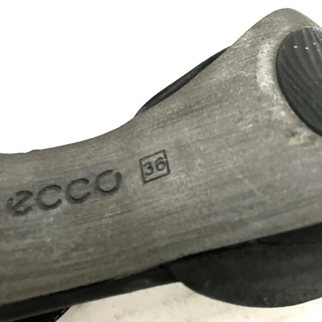 ECHO(エコー)のECCO(エコー) パンプス 36 レディース - 黒 オープントゥ ヌバック レディースの靴/シューズ(ハイヒール/パンプス)の商品写真