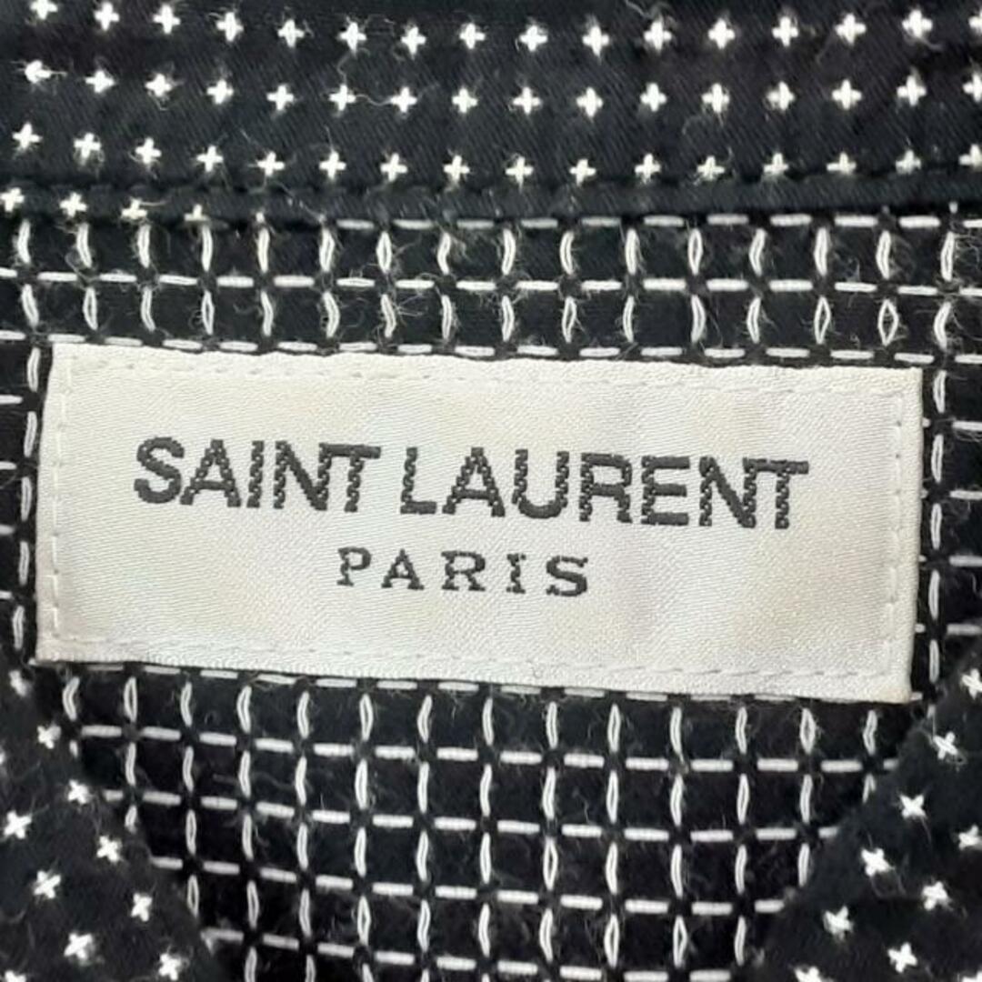 SAINT LAURENT PARIS(サンローランパリ) 長袖シャツ サイズXS メンズ - 561426 黒×白
