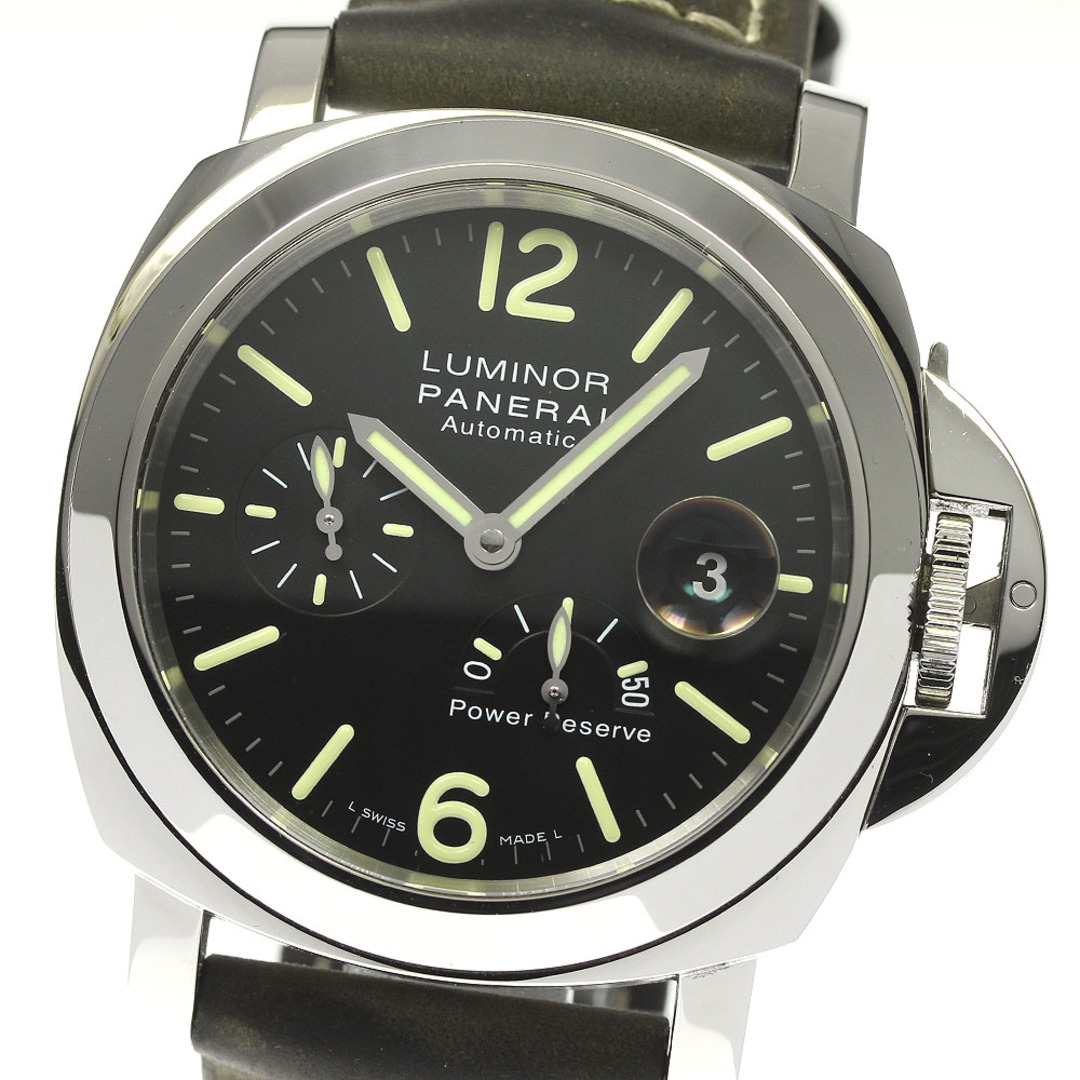 PANERAI(パネライ)のパネライ PANERAI PAM01090 ルミノール パワーリザーブ アッチャイオ 自動巻き メンズ 美品 箱・保証書付き_806465 メンズの時計(腕時計(アナログ))の商品写真