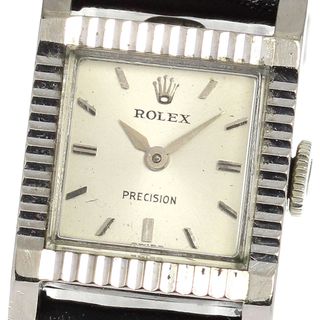 ロレックス(ROLEX)のロレックス ROLEX 9250 プレシジョン K18WG 手巻き レディース _801524(腕時計)