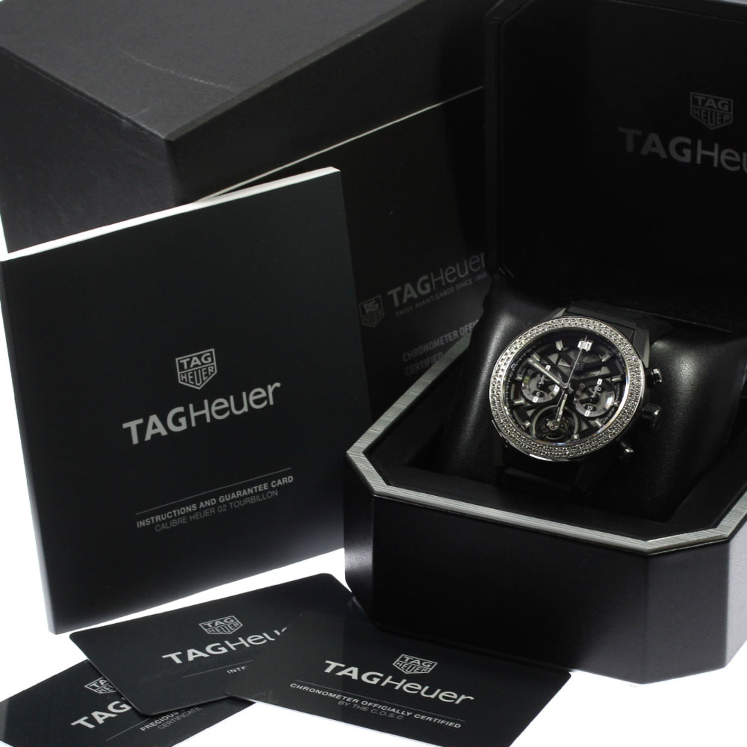 TAG Heuer(タグホイヤー)のタグホイヤー TAG HEUER CAR5A80 カレラ トゥールビヨン クロノグラフ ダイヤベゼル 自動巻き メンズ 箱・保証書付き_805664 メンズの時計(腕時計(アナログ))の商品写真