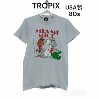 TROPIX　トロピック　USA製　80s　Tシャツ　MIAMIMICE　セサミ(Tシャツ/カットソー(半袖/袖なし))