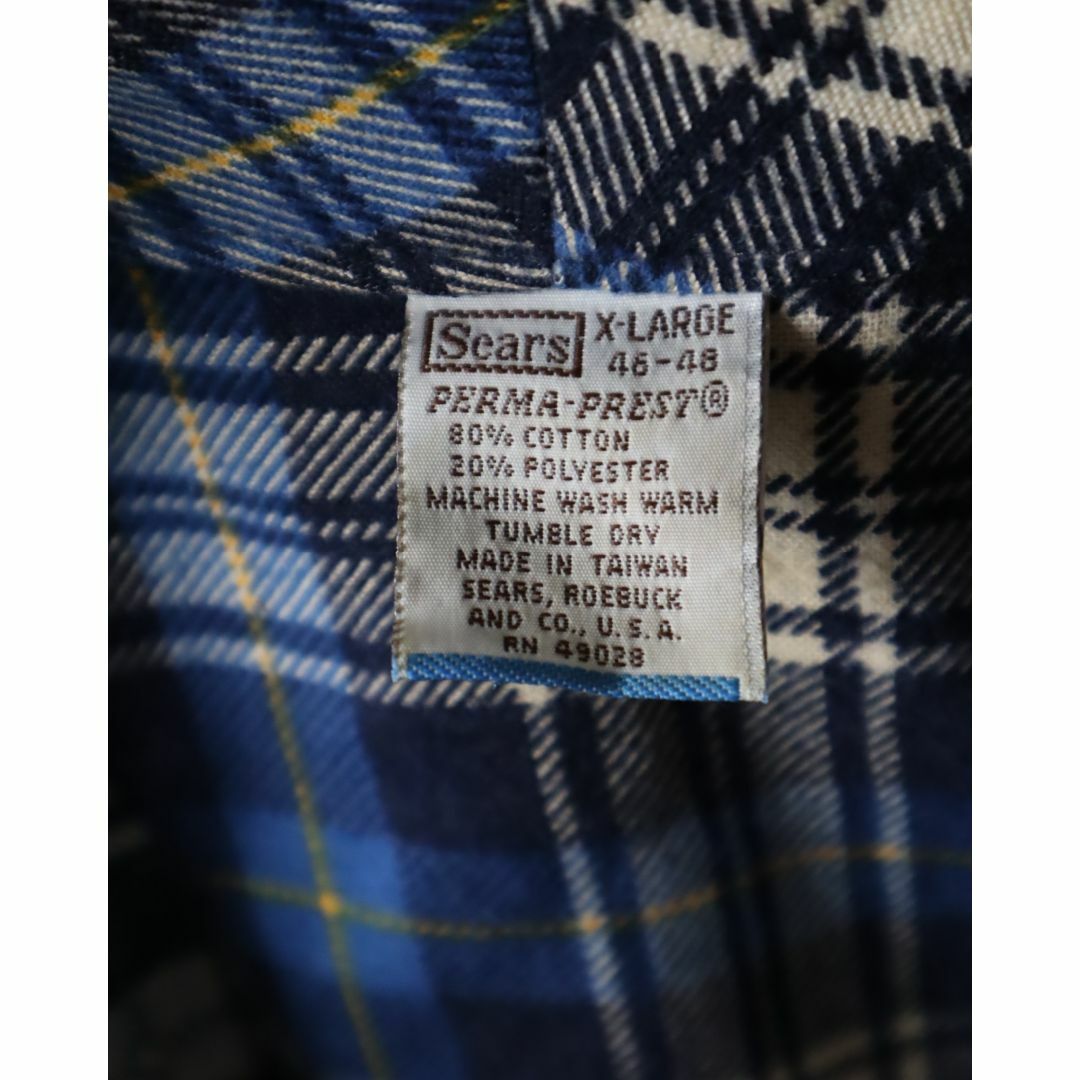 VINTAGE(ヴィンテージ)の70s Sears PERMA-PREST タータンチェック フランネル ガウン メンズのジャケット/アウター(その他)の商品写真