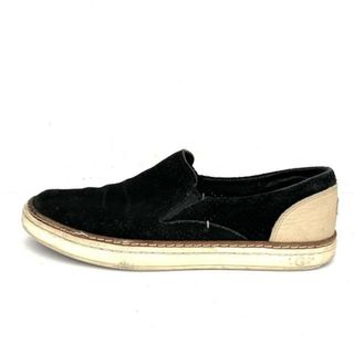 UGG(アグ) スリッポン 24 レディース アドリー パーフ 1018375 黒×ベージュ スエード×レザー