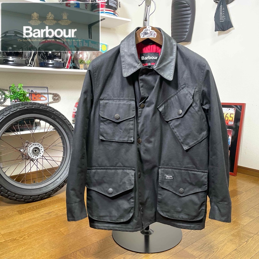 Barbour(バーブァー)の☆Barbour ＆ Deus Ex  ワックスコットンジャケット ブラック/S メンズのジャケット/アウター(ブルゾン)の商品写真