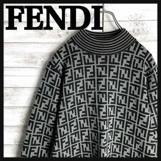 フェンディ(FENDI)の9389【希少デザイン】フェンディ☆ズッカ柄人気カラーニットセーター　美品(ニット/セーター)