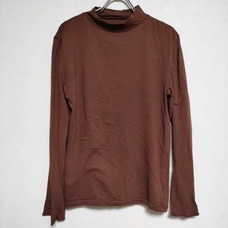 BEAUTY&YOUTH UNITED ARROWS - ROKU 6 BEAUTY&YOUTH モックネック コットンシルク 長袖Ｔシャツ カットソー ロンＴ ブラウン系 レディース ロクビューティアンドユース【中古】4-0317M∞