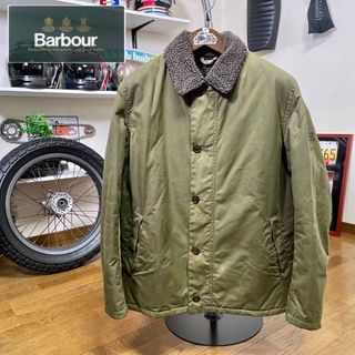 バーブァー(Barbour)の☆バブアー マックイーンワックスコットンジャケット オリーブ/M（XL相当）(ブルゾン)