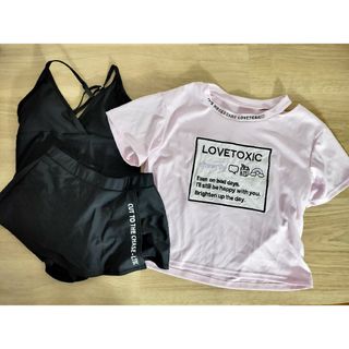 ラブトキシック(lovetoxic)の新品 150cm 3点セット Lovetoxic 水着 女の子 小学生(水着)