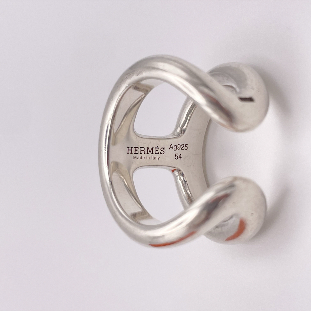 Hermes(エルメス)のHERMES OSMOSE GM 54 14号 オスモズ シルバー リング 指輪 レディースのアクセサリー(リング(指輪))の商品写真