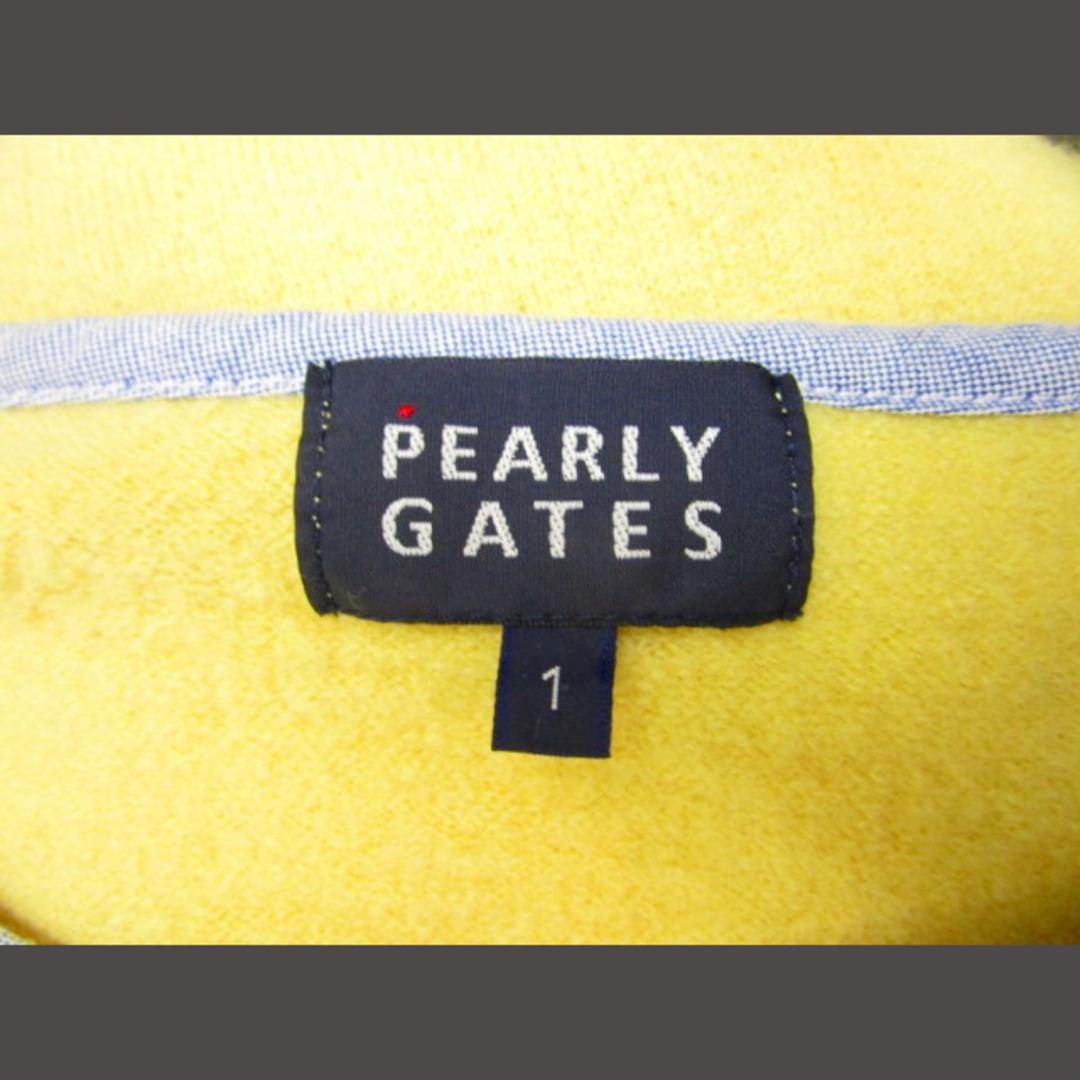 PEARLY GATES(パーリーゲイツ)のパーリーゲイツ PEARLY GATES ウール ニット セーター 1 約S 黄 レディースのトップス(ニット/セーター)の商品写真