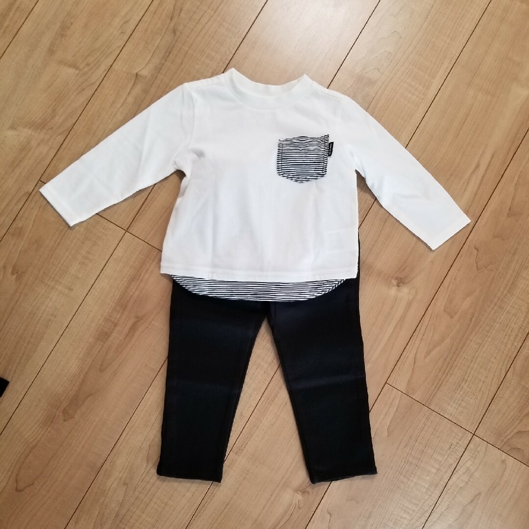 COMME CA ISM(コムサイズム)のコムサパンツとロンTセット90 キッズ/ベビー/マタニティのキッズ服男の子用(90cm~)(Tシャツ/カットソー)の商品写真