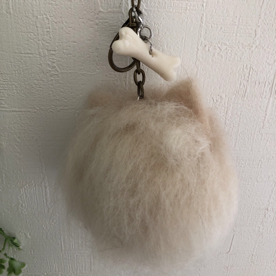羊毛フェルトキーリング　ポメラニアン ハンドメイドのぬいぐるみ/人形(ぬいぐるみ)の商品写真