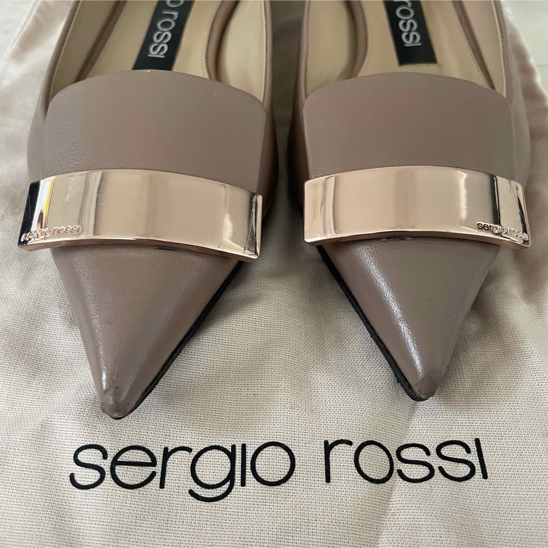 Sergio Rossi(セルジオロッシ)のセルジオロッシ Sergio rossi sr1 ブライトスキン　バレリーナ レディースの靴/シューズ(ローファー/革靴)の商品写真