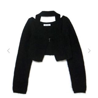 バブルス(Bubbles)のmelt the lady layered mohair cardigan(カーディガン)