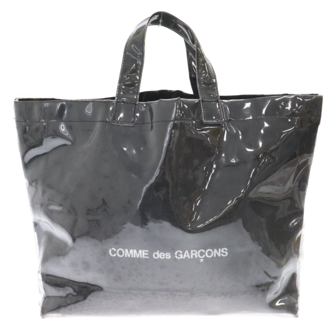 COMME des GARCONS(コムデギャルソン)のCOMME des GARCONS コムデギャルソン BLACK MARKET ブラックマーケット ロゴプリント ビニール トートバッグ ブラック OS-K 208 メンズのバッグ(トートバッグ)の商品写真