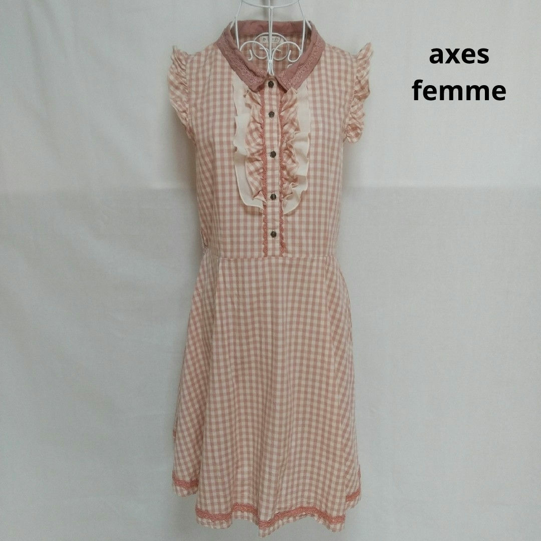 axes femme(アクシーズファム)のaxesfemme ノースリーブミニワンピース M レディースのワンピース(ミニワンピース)の商品写真