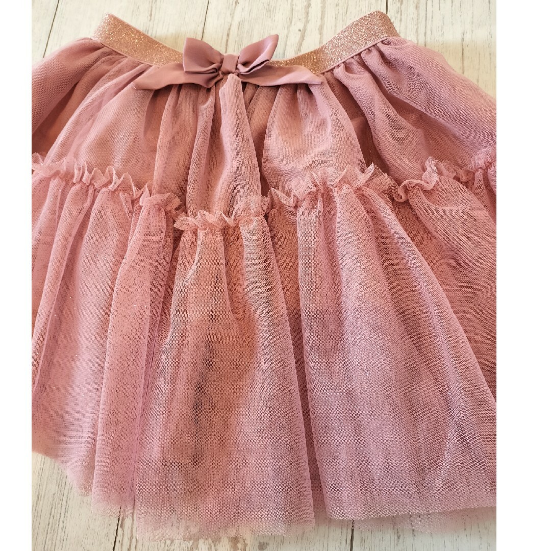 H&M(エイチアンドエム)のお姫様チュールスカート　美品 キッズ/ベビー/マタニティのキッズ服女の子用(90cm~)(スカート)の商品写真