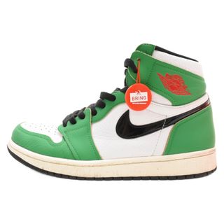 ナイキ(NIKE)のNIKE ナイキ WMNS AIR JORDAN 1 HIGH OG LUCKY GREEN ウィメンズ エアジョーダン ハイカットスニーカー グリーン/ホワイト US10/27cm DB4612-300(スニーカー)