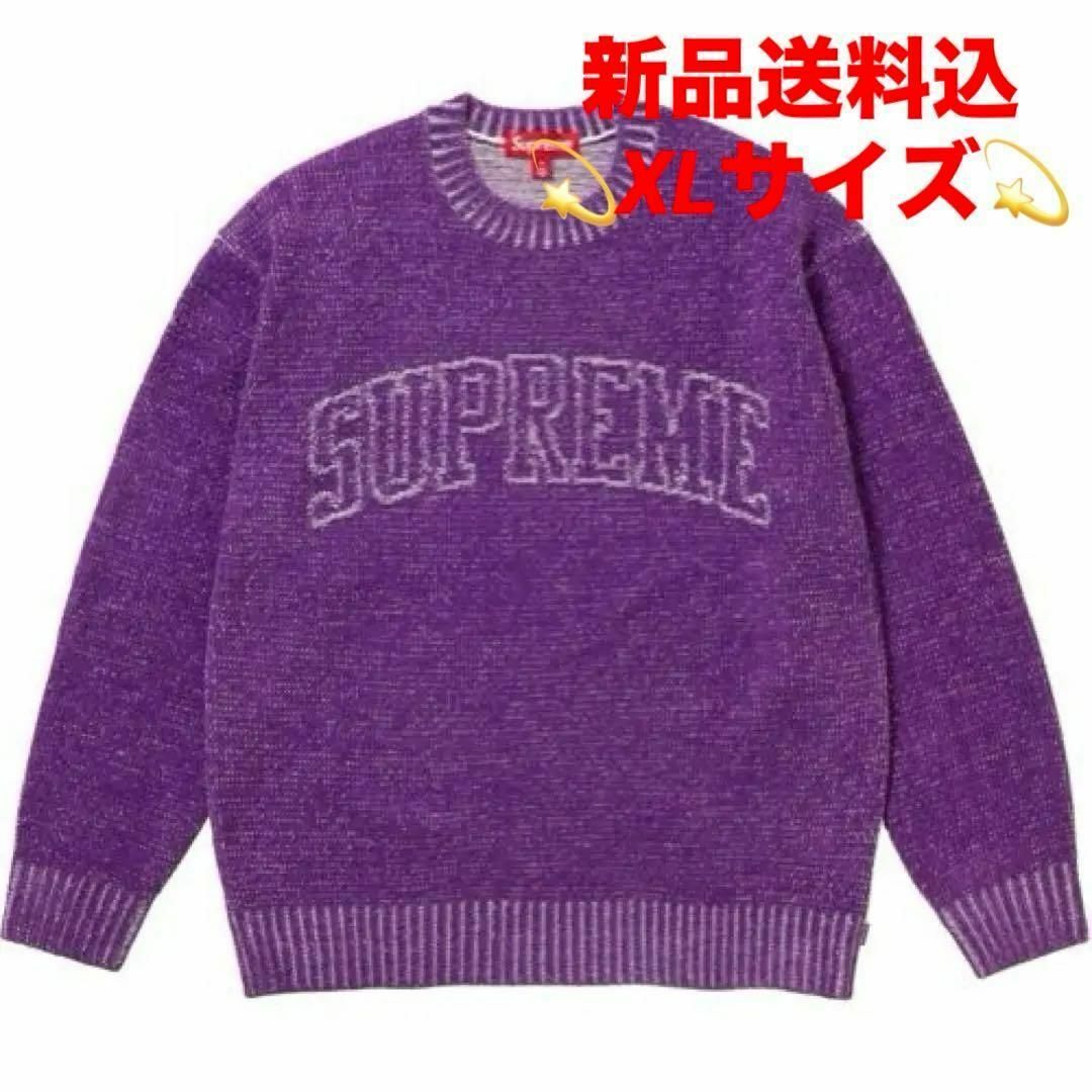 Supreme(シュプリーム)のSupreme Contrast Arc Sweater Purple XL メンズのトップス(ニット/セーター)の商品写真