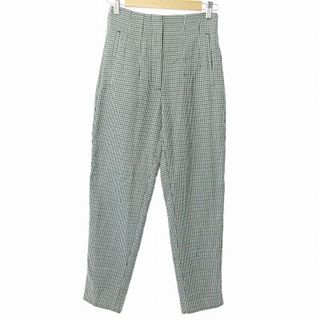 ザラ(ZARA)のザラ ZARA パンツ スラックス 千鳥格子柄 ストレッチ 黒 白 緑 XS(その他)