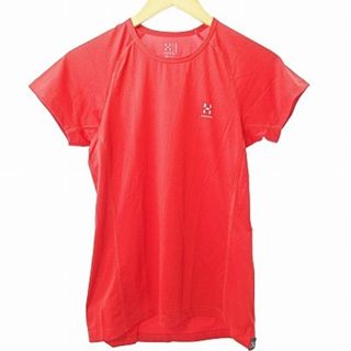 ホグロフス(Haglofs)のホグロフス リサイクル ポリ トップス Tシャツ カットソー 半袖 ロゴ 赤 S(Tシャツ(半袖/袖なし))