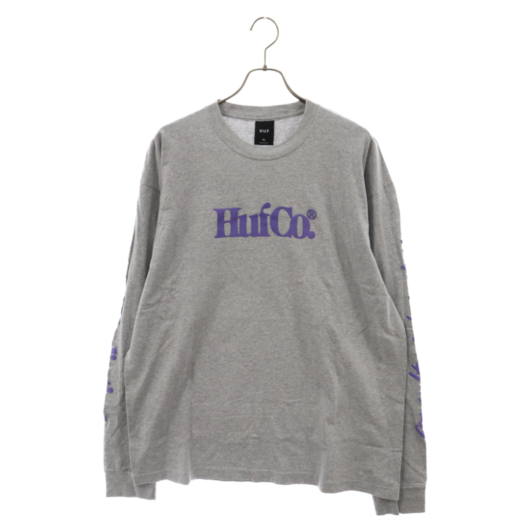 HUF(ハフ)のHUF ハフ C/O L/S TEE ロゴプリント長袖カットソー ロンT グレー TS01956 メンズのトップス(シャツ)の商品写真