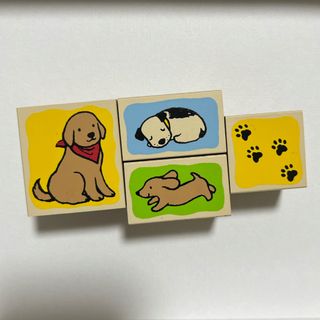 コドモノカオ(こどものかお)の💟犬　はんこ　4個セット♡(印鑑/スタンプ/朱肉)