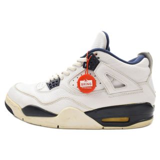 NIKE - NIKE ナイキ AIR JORDAN 4 RETRO COLUMBIA 314254-107 エアジョーダン4 コロンビアハイカットスニーカーシューズ ホワイト/ネイビー US9.5/27.5cm