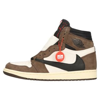 ナイキ(NIKE)のNIKE ナイキ ×TRAVIS SCOTT AIR JORDAN 1 HIGH OG TS SP CD4487-100×トラヴィススコット エアジョーダン1 ハイカットスニーカー ブラウン US9.5/27.5cm(スニーカー)