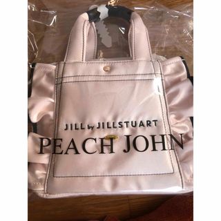 ジルスチュアート(JILLSTUART)のピーチジョン×ジルスチュアート サテンフリルトート ピンク(トートバッグ)