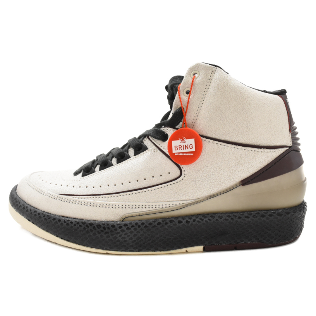 NIKE(ナイキ)のNIKE ナイキ ×A MA MANIERE AIR JORDAN 2 RETRO ア マ マニエール エアジョーダン2 レトロ ハイカットスニーカー US9.5/27.5cm ホワイト/ブラウン DO7216-100 メンズの靴/シューズ(スニーカー)の商品写真