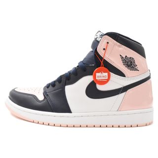 ナイキ(NIKE)のNIKE ナイキ WMNS AIR JORDAN1 HIGH OG Atmosphere DD9335-641 ウィメンズ エアジョーダン1 ハイスニーカー ネイビー/ピンク US12/29cm(スニーカー)