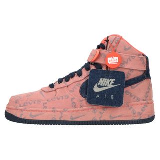 ナイキ(NIKE)のNIKE ナイキ ×LEVI'S AIR FORCE 1 HIGH EXCLUSIVE DENIM リーバイス エアフォース 1 デニム ハイカットスニーカー ピンク US9/27cm CV0672-844(スニーカー)