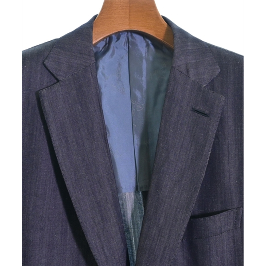 Brioni(ブリオーニ)のBrioni ブリオーニ テーラードジャケット 48(L位) 青系(ストライプ) 【古着】【中古】 メンズのジャケット/アウター(テーラードジャケット)の商品写真