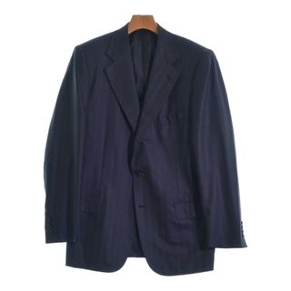 ブリオーニ(Brioni)のBrioni テーラードジャケット 50(XL位) 紺系(ストライプ) 【古着】【中古】(テーラードジャケット)