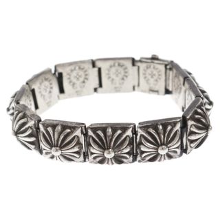 クロムハーツ(Chrome Hearts)のCHROME HEARTS クロムハーツ PYRAMID HINGED ヒンジ ピラミッドプラス シルバーブレスレット 12リンク シルバー(ブレスレット)