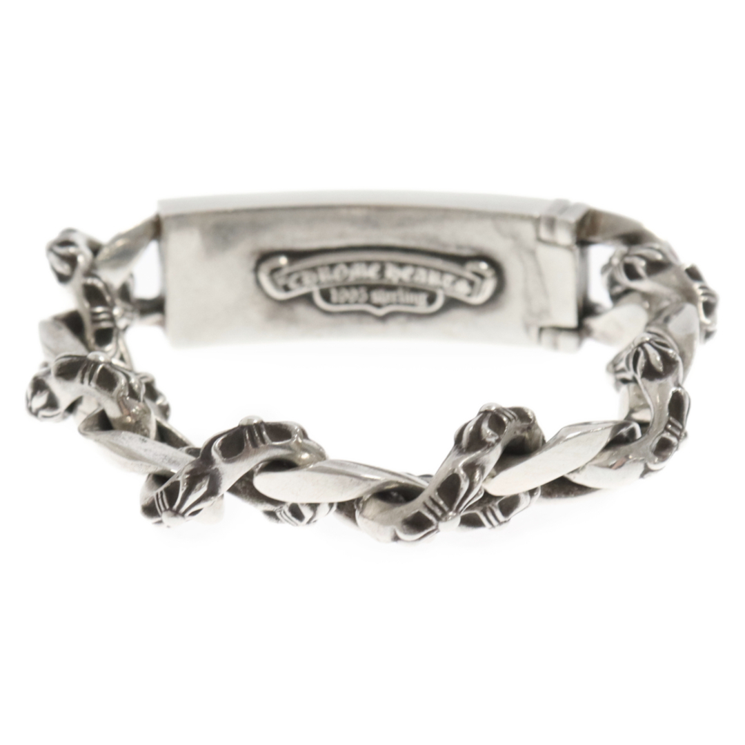 Chrome Hearts(クロムハーツ)のCHROME HEARTS クロムハーツ ID FLORAL CRS フローラルクロスIDファンシー シルバーブレスレット 11LINK メンズのアクセサリー(ブレスレット)の商品写真