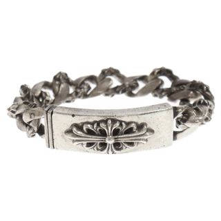 クロムハーツ(Chrome Hearts)のCHROME HEARTS クロムハーツ ID FLORAL CRS/フローラルIDファンシーブレス ファンシーリンク/フローラルクロスIDブレスレット 13リンク オールド シルバー(ブレスレット)