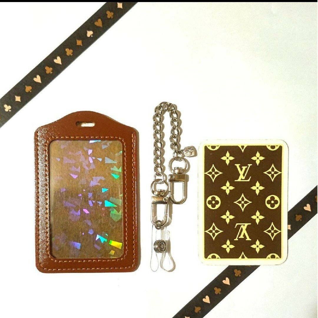 LOUIS VUITTON(ルイヴィトン)の希少♥♣LOUIS VUITTON♠♦モノグラムトランプ１枚　新品パスケース付⑧ メンズのファッション小物(名刺入れ/定期入れ)の商品写真