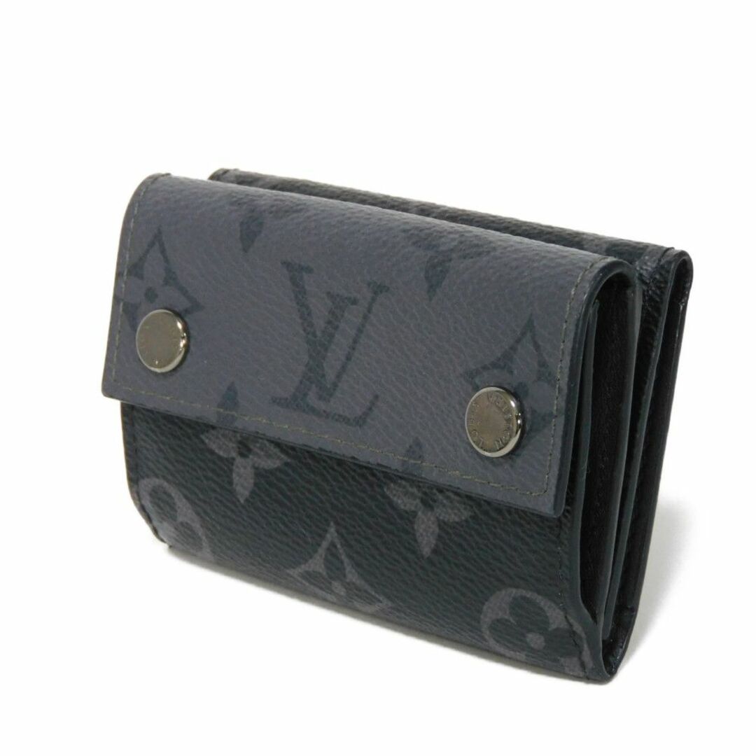 LOUIS VUITTON(ルイヴィトン)のLOUIS VUITTON ルイ・ヴィトン ディスカバリー コンパクト ウォレット LVロゴ フラワー ブラック グレー Wスナップ RFID ICチップ モノグラム エクリプス リバース ノワール 三つ折り財布 M45417 メンズのファッション小物(折り財布)の商品写真