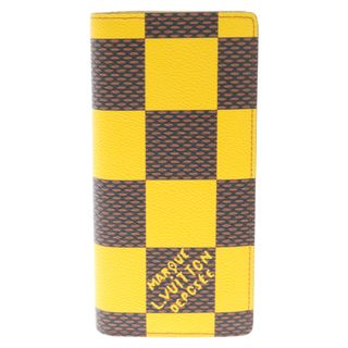 ルイヴィトン(LOUIS VUITTON)のLOUIS VUITTON ルイヴィトン N40541 ダミエ ポップ キャンバス ポルトフォイユ ブラザ NM ロングウォレット 長財布 イエロー/ブラウン(長財布)