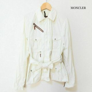 モンクレール(MONCLER)の美品 モンクレール ナイロン×ポリウレタン ベルト付き ジャケット ブルゾン(ナイロンジャケット)