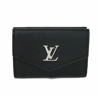 ルイヴィトン(LOUIS VUITTON)のLOUIS VUITTON ルイ・ヴィトン ポルトフォイユ ロック ミニ LVシグネチャー グレイン カーフ ブラック RFID ICチップ 現行 コンパクトウォレット ミニウォレット LVロゴ ノワール 三つ折り財布 M63921(財布)