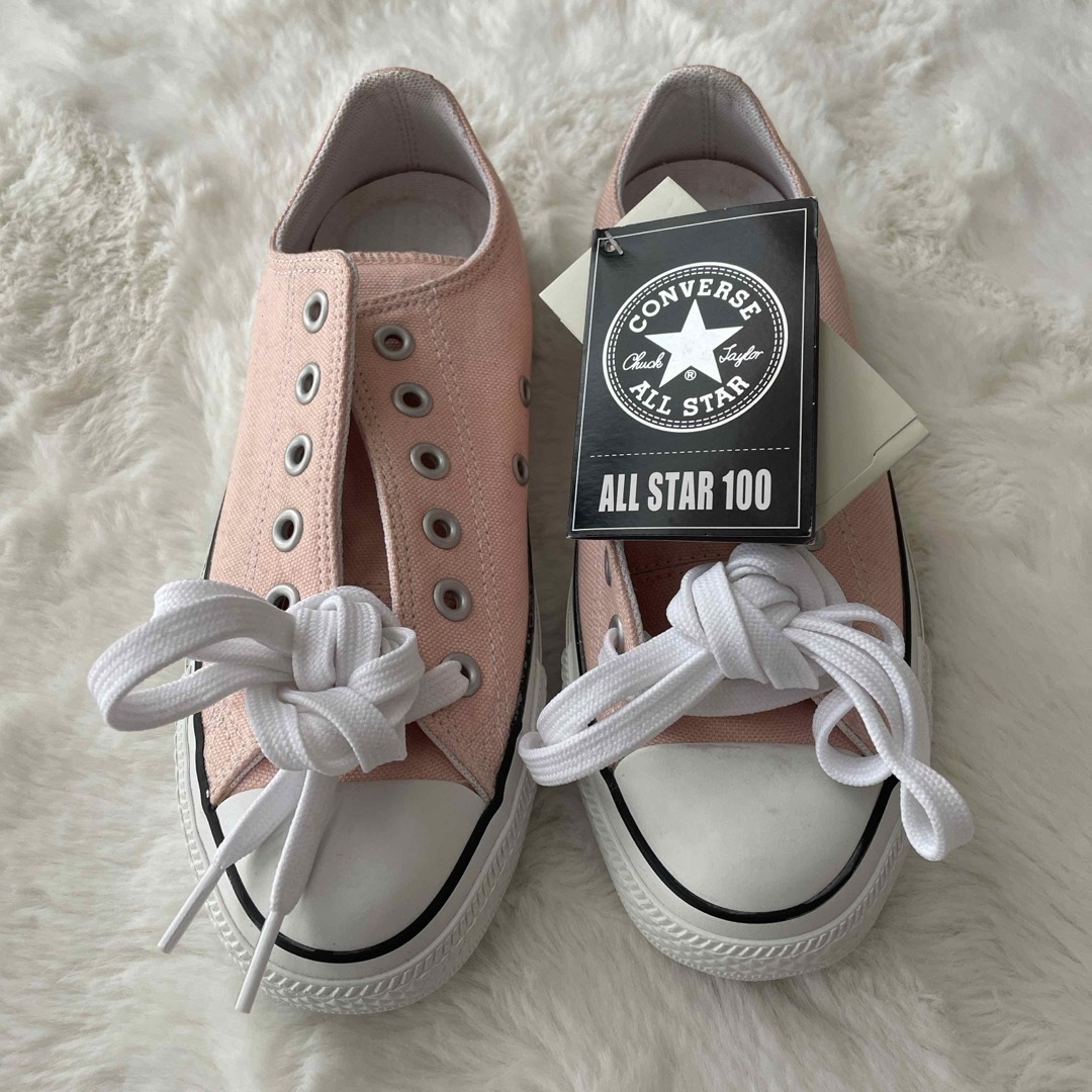 ALL STAR（CONVERSE）(オールスター)のSALE☘️converse 🌸ALL STAR 100 希少🙂ベビーピンク レディースの靴/シューズ(スニーカー)の商品写真